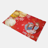 クリスマスマットイエス誕生-24" x 36"ドアマット ドアマット (アングル)