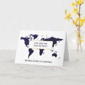 クリスマスマップのグリーティングカードの新年パーソナライズされた カード (黄色い花)