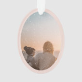 クリスマスマップのストーリーがイラストレーションの写真を伝える オーナメント (裏面)