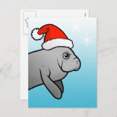 クリスマスマナティーサンタ シーズンポストカード (正面/裏面)