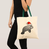 クリスマスマナティーサンタ トートバッグ (正面(商品))