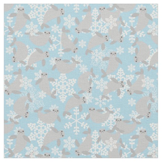 クリスマスマネージャーの冬の青い雪 ファブリック (クローズアップ)