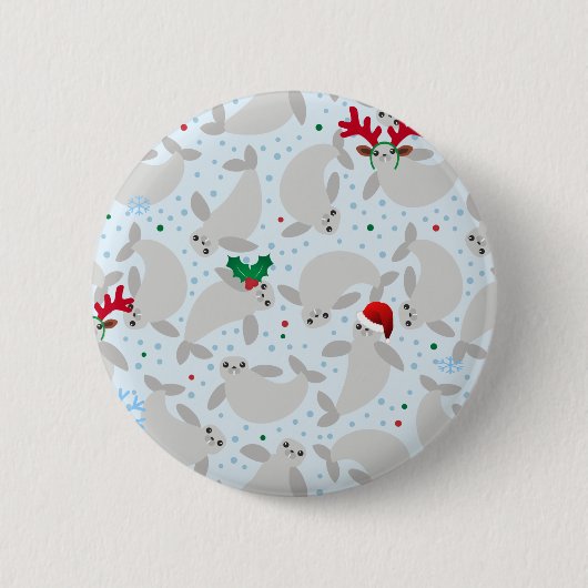 クリスマスマネージャー 缶バッジ (正面)
