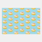 クリスマスマフィンカップケーキの束 ラッピングペーパーシート (正面3)