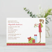 クリスマスママがベビーシャワーに 招待状 (スタンド正面)