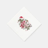 クリスマスママコケートボウマママクロースツリーケーキ スタンダードカクテルナプキン (角)