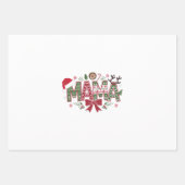 クリスマスママコケートボウマママクロースツリーケーキ ラッピングペーパーシート (正面)