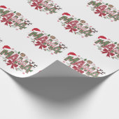 クリスマスママコケートボウマママクロースツリーケーキ ラッピングペーパー (角)