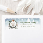 クリスマスマルチーズドッグ差出人住所ラベル ラベル (インサイチュ)