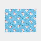 クリスマスマルチーズ フリースブランケット (正面(横))