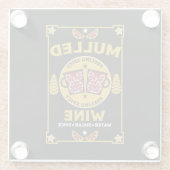 クリスマスマルチ赤ワイン ガラスコースター (裏面)