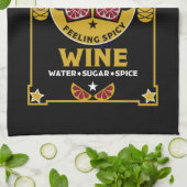 クリスマスマルチ赤ワイン キッチンタオル (折り畳み)