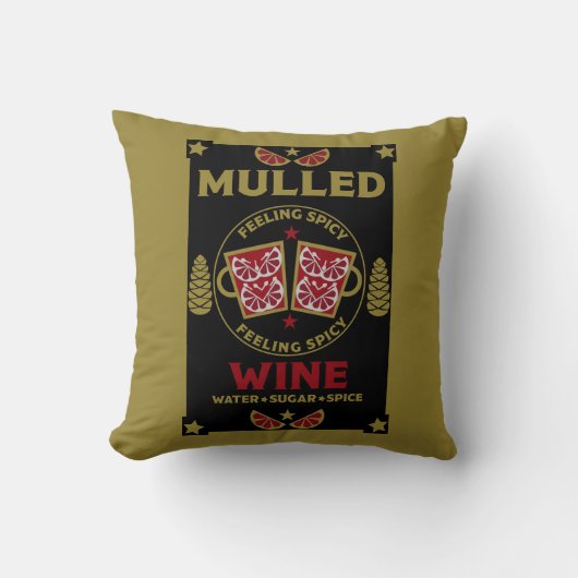 クリスマスマルチ赤ワイン クッション (正面)
