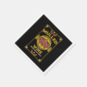 クリスマスマルチ赤ワイン スタンダードカクテルナプキン (角)