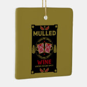 クリスマスマルチ赤ワイン セラミックオーナメント (右)