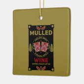 クリスマスマルチ赤ワイン セラミックオーナメント (左)