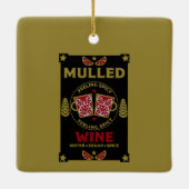 クリスマスマルチ赤ワイン セラミックオーナメント (裏面)