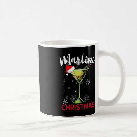 クリスマスマルティニカクテルハッピーアワーおもしろいドリンクギ コーヒーマグカップ (右)
