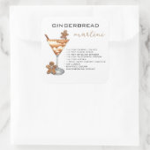 クリスマスマルティニカクテルレシピジンジャーブレッド スクエアシール (バッグ)