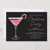 クリスマスマルティニカクテル |ホリデーパーティー 招待状 (正面)