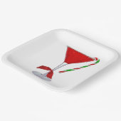 クリスマスマルティニガラス（弓あり） ペーパープレート (傾斜あり)