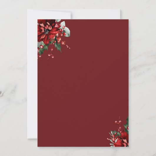 クリスマスマルティニポインセティアホリデーオープンハウス 招待状 (裏面)