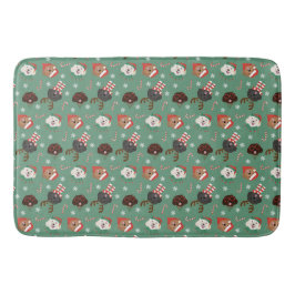 クリスマスマルティポ犬 バスマット