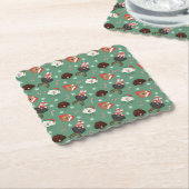 クリスマスマルティポ犬 ペーパーコースター (アングル)