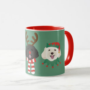 クリスマスマルティポ犬 マグカップ