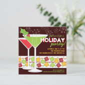 クリスマスマルティーニカクテルホリデーパーティー 招待状 (スタンド正面)