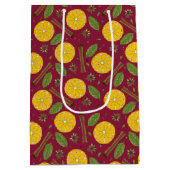 クリスマスマルドワインのスパイシーなバーガンディ ミディアムペーパーバッグ (裏面)