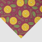 クリスマスマルドワインのスパイシーなバーガンディ 薄葉紙 (詳細)