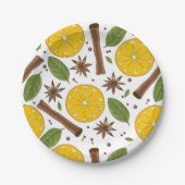 クリスマスマルドワインのスパイシーな白 ペーパープレート (正面)