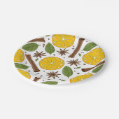 クリスマスマルドワインのスパイシーな白 ペーパープレート (アングル)