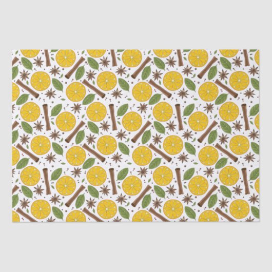 クリスマスマルドワインのスパイシーな白 薄葉紙 (正面)