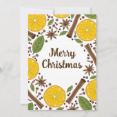 クリスマスマルドワインスパイシーフラットホリデーカード シーズンカード (正面)