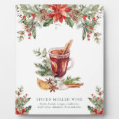 クリスマスマルドワインバーシグネチャードリンクサイン フォトプラーク (正面)