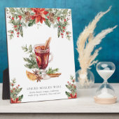 クリスマスマルドワインバーシグネチャードリンクサイン フォトプラーク (側面)