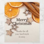 クリスマスマルドワインボトルギフトラベルセット ワインラベル (シングルラベル)