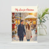 クリスマスマンと女性のラブシーン シーズンカード (スタンド正面)