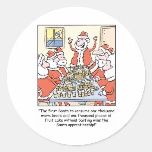 クリスマスマンガのサンタの見習い ラウンドシール