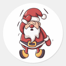 クリスマスマンガキャラクター – Santa ラウンドシール