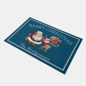 クリスマスマンガサンタ&ルドルフ・ザ・トナカイ ドアマット (アングル)