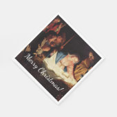 クリスマスマンガーシーン スタンダードランチョンナプキン (角)