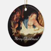 クリスマスマンガーシーン セラミックオーナメント (左)