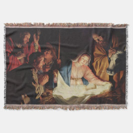 クリスマスマンガーストールメリージョセフベビーイエス スローブランケット