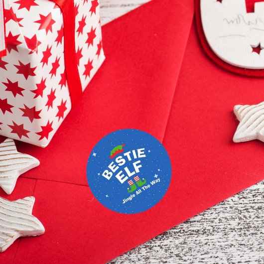 クリスマスマンガ小妖精や小人名前をカスタムするとフレーズ ラウンドシール