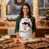 クリスマスマンガ雪だるま エプロン