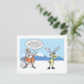 クリスマスマンガSantaと印象的なトナカイ シーズンポストカード (スタンド正面)