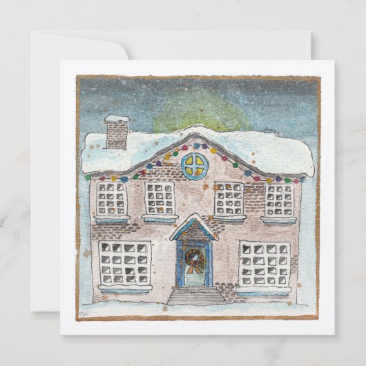 クリスマスマンショングリーティングカード シーズンカード (正面)